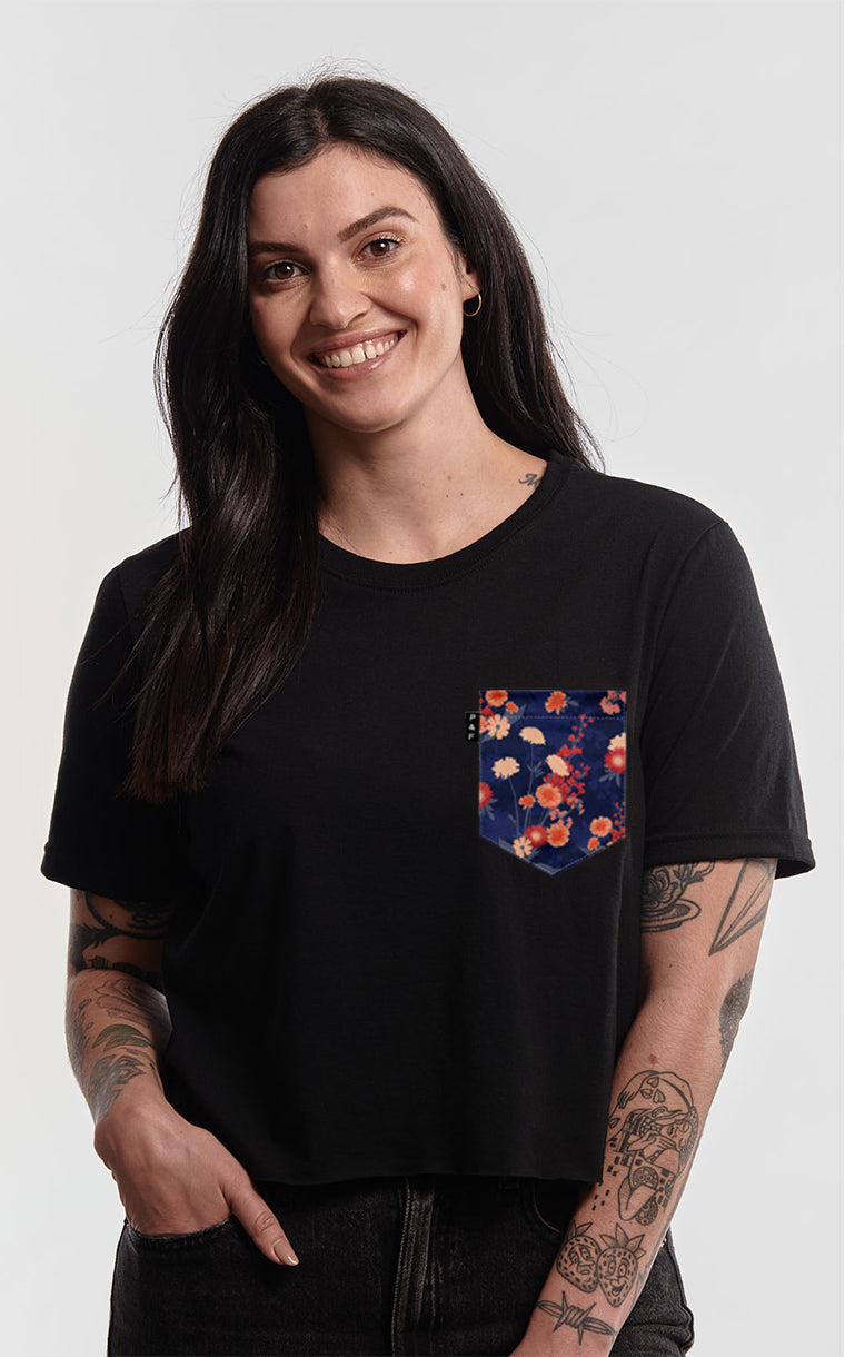 T-shirt « crop top » à poche Botanix