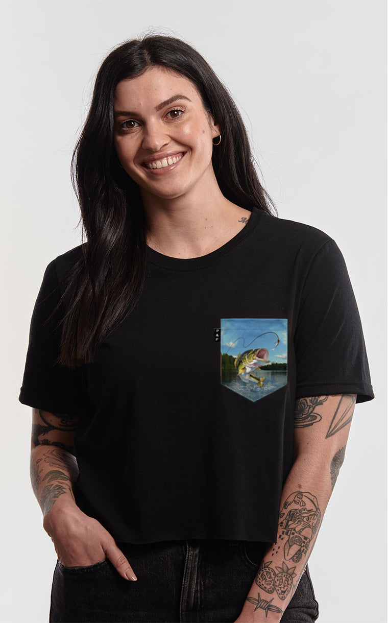 T-shirt « crop top » à poche Canne Nagano
