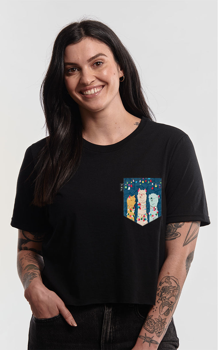 T-shirt « crop top » à poche Como te llama