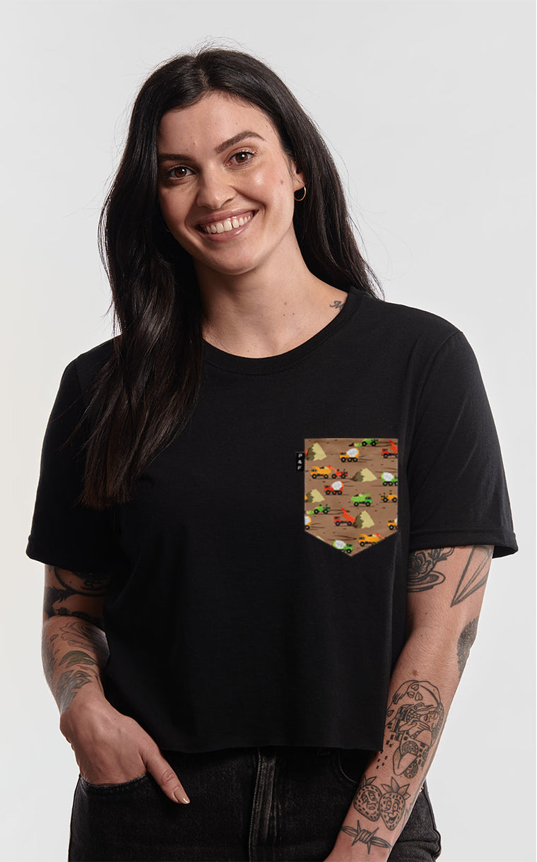 T-shirt « crop top » à poche Échangeur Turcot