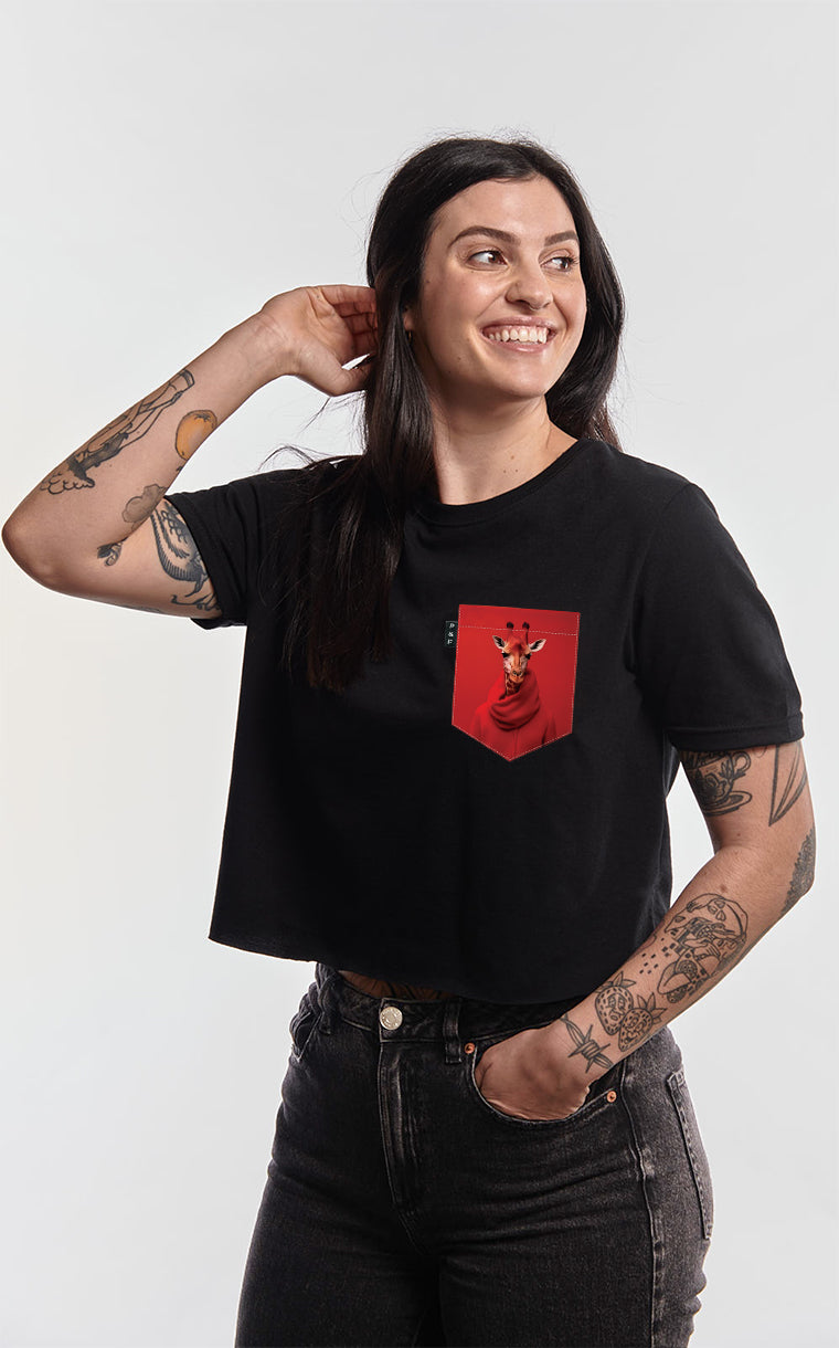 T-shirt « crop top » à poche pour femme avec poche Gorge-io Armani ^ 