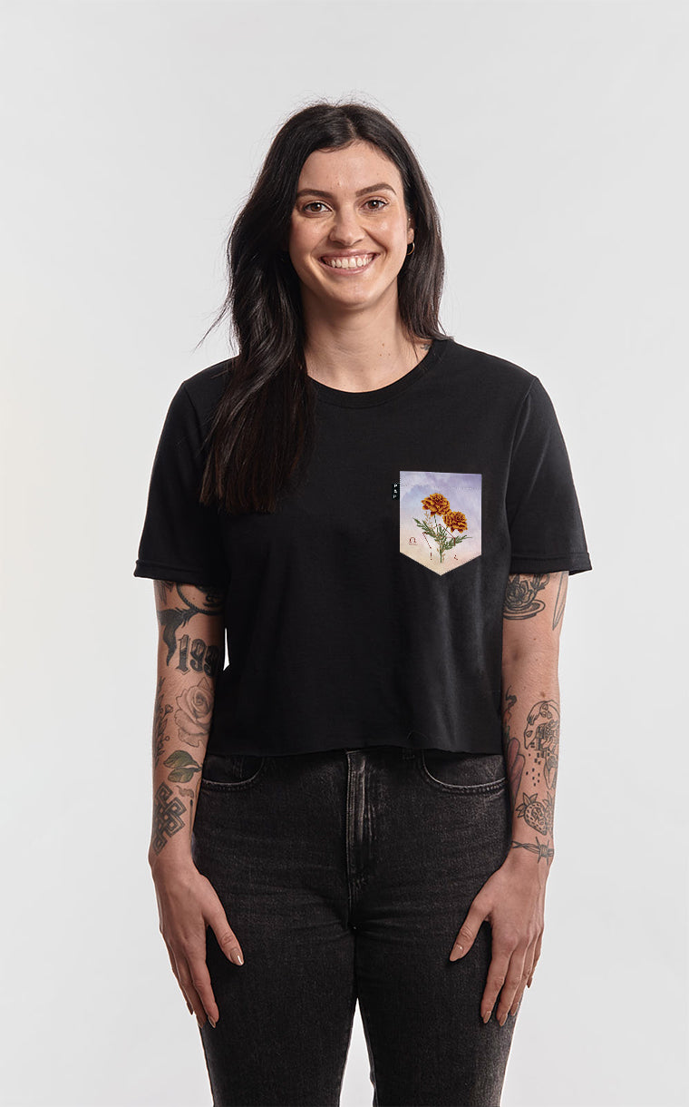 T-shirt « crop top » à poche Libra toi de choisir