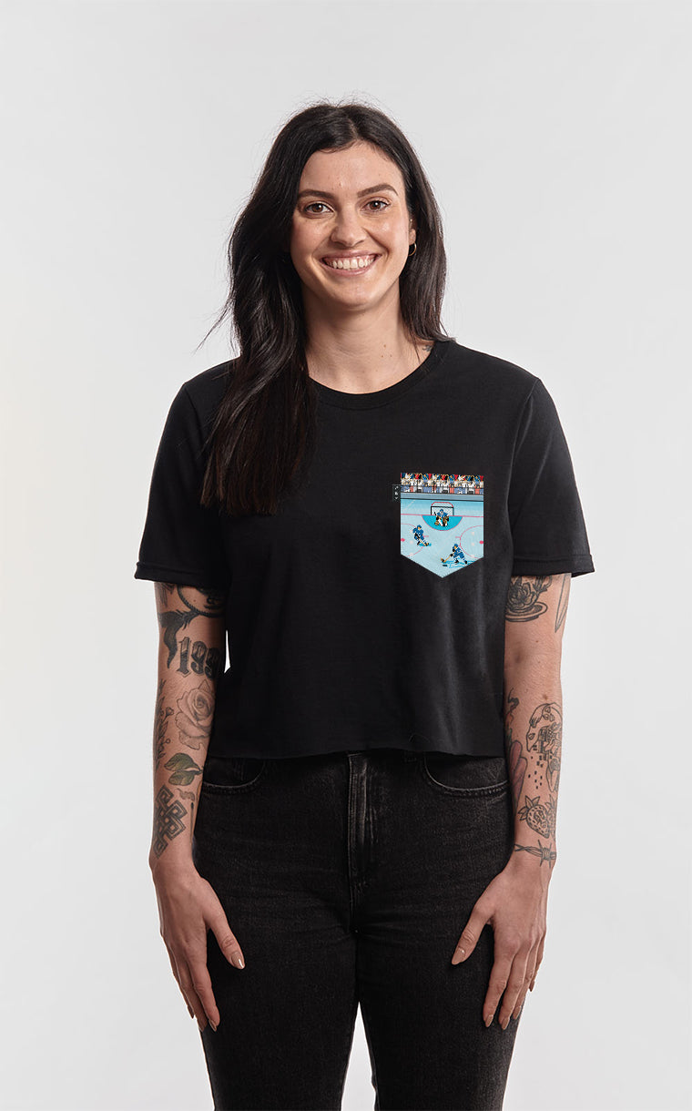 T-shirt « crop top » à poche pour femme avec poche Nordiques '94 ^ 