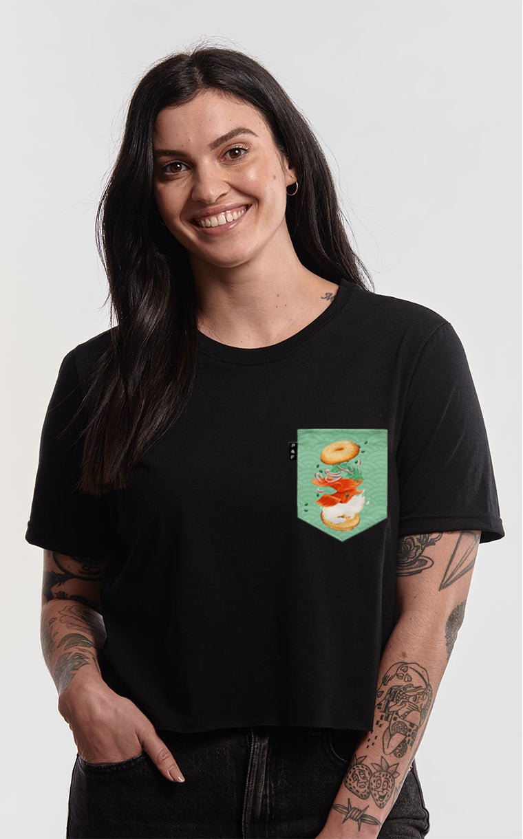 T-shirt « crop top » à poche Peter Salmon