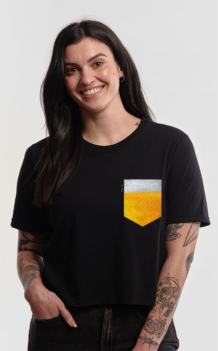 T-shirt « crop top » à poche Point 0.8