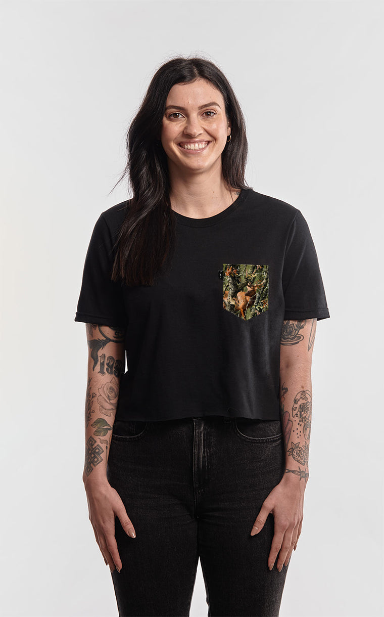 T-shirt « crop top » à poche Pourvoirien