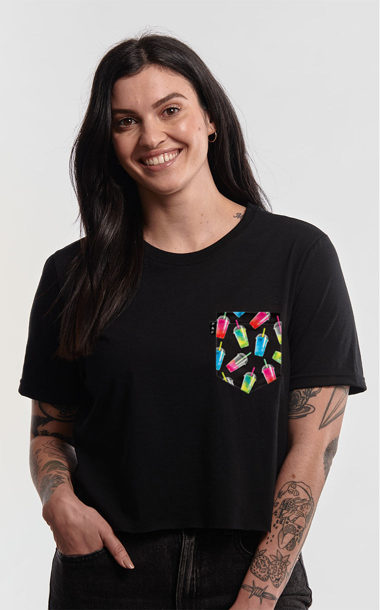 T-shirt « crop top » à poche Push de suret