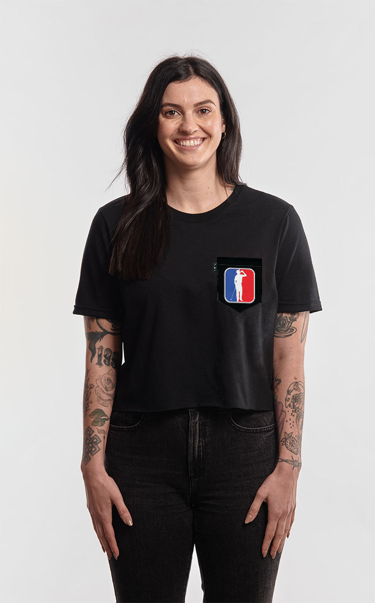 T-shirt « crop top » à poche Twisted Tee