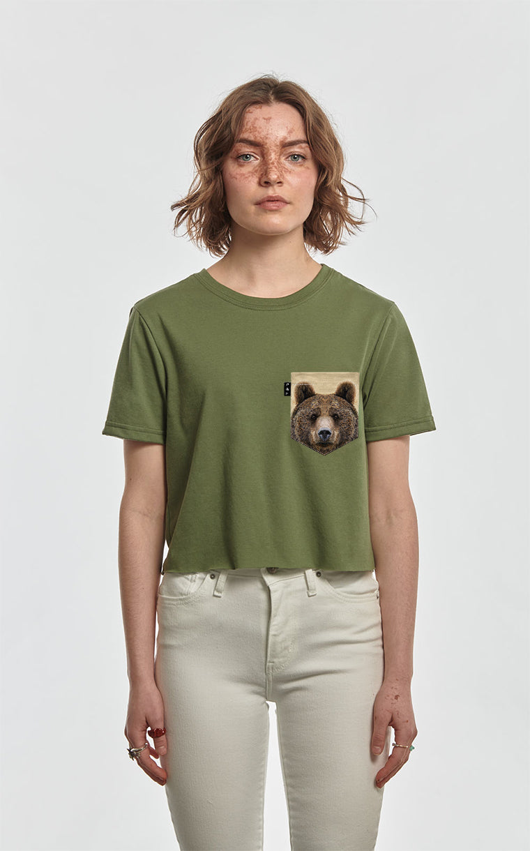 T-shirt « crop top » à poche Bear Grylls