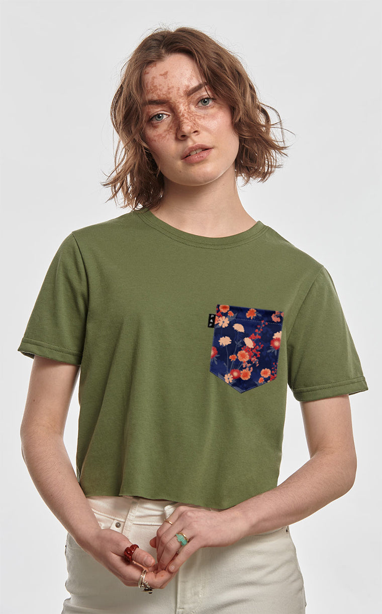 T-shirt « crop top » à poche Botanix