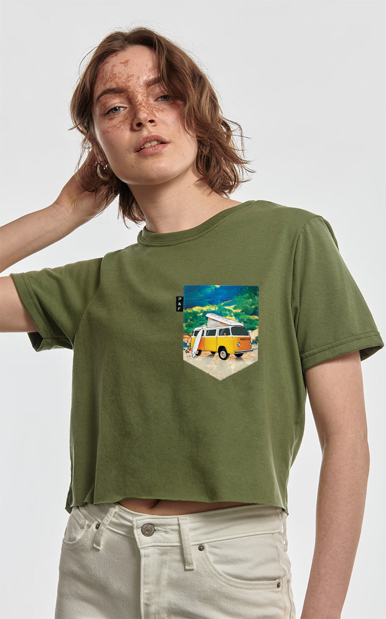 Bran Van 2000 Crop Top Pocket T-Shirt