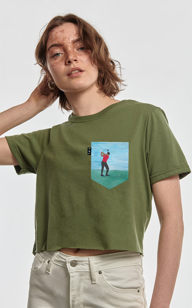 Club SandWedge Pocket Crop Top T-Shirt