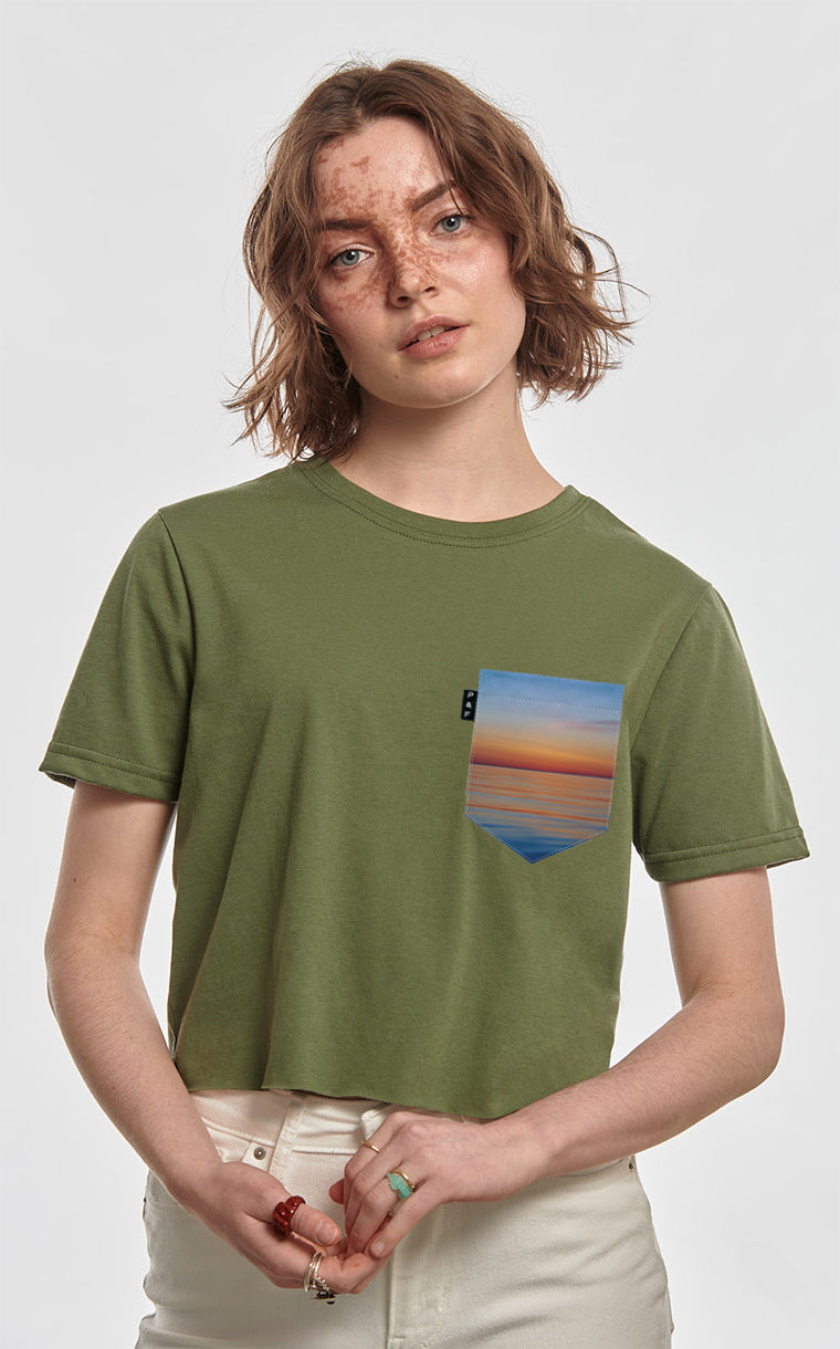 Dawn Water Pocket Crop Top T-Shirt