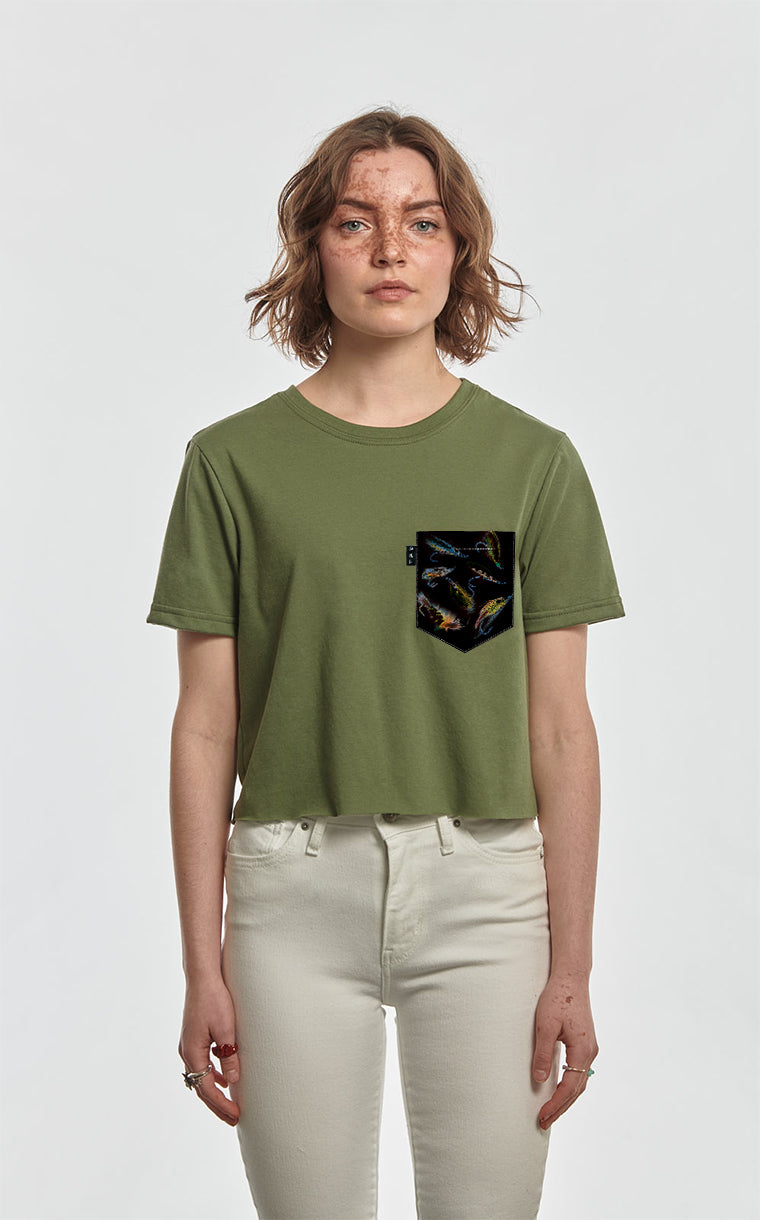 L'eau à la mouche pocket crop top t-shirt