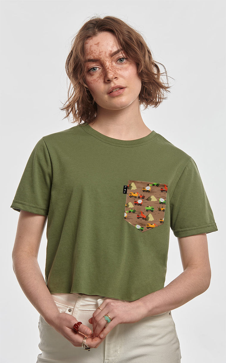 T-shirt « crop top » à poche Échangeur Turcot