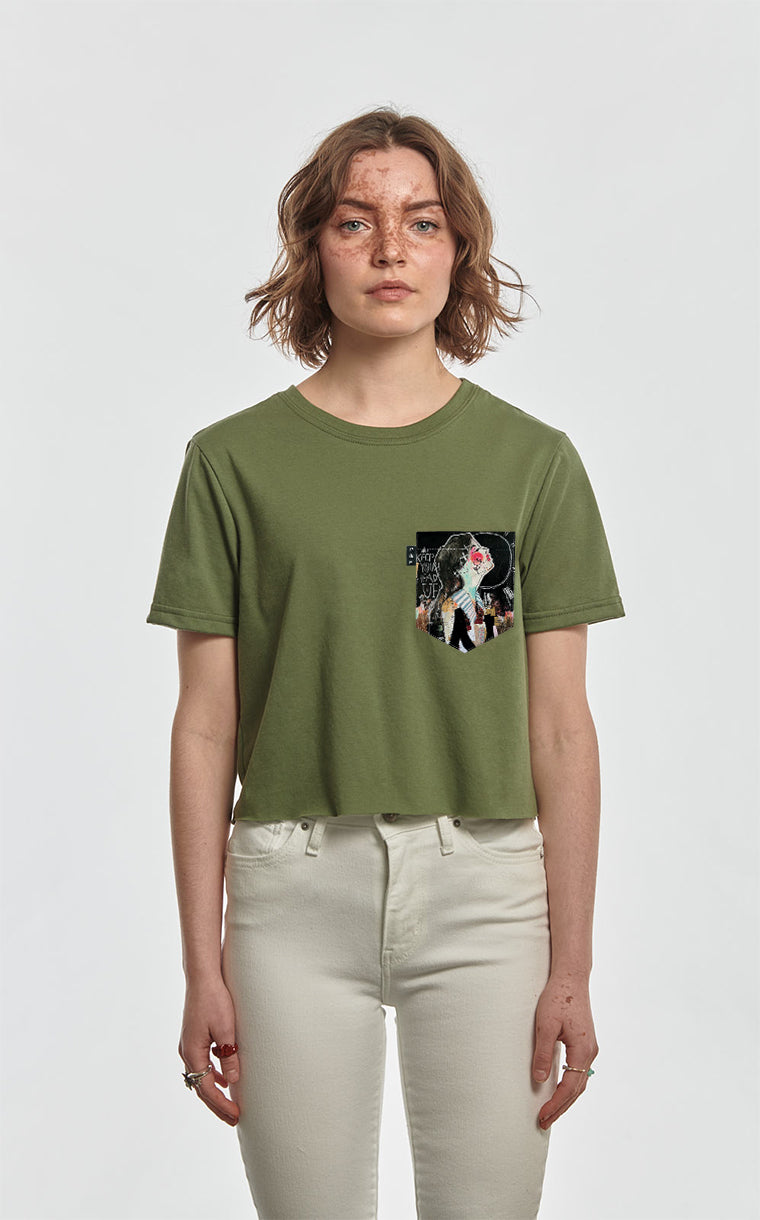 T-shirt « crop top » à poche Head up