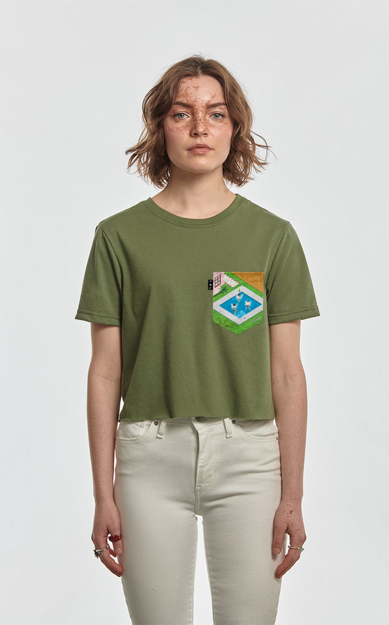 Klapaucius Pocket Crop Top T-Shirt