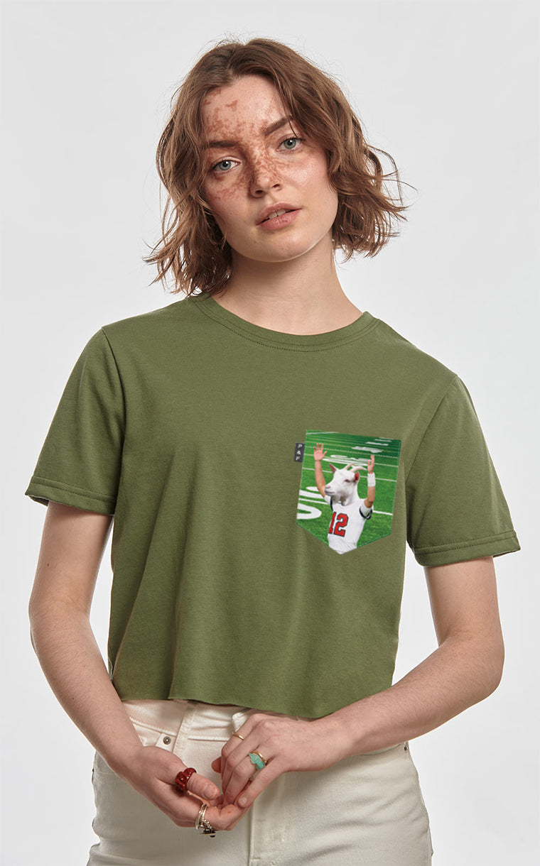 T-shirt « crop top » à poche La Chèvre