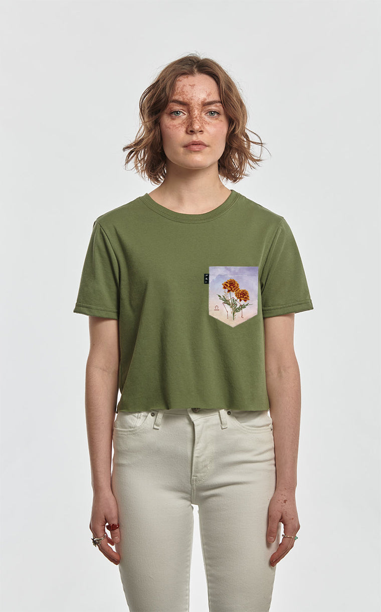 T-shirt « crop top » à poche Libra toi de choisir