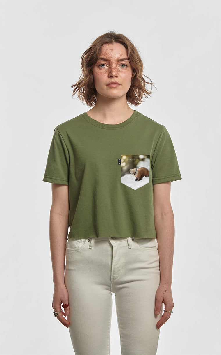 Martre Labrèche “crop top” pocket t-shirt