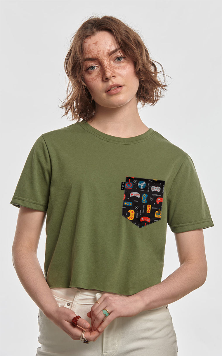 Nostalgia Pocket Crop Top T-Shirt