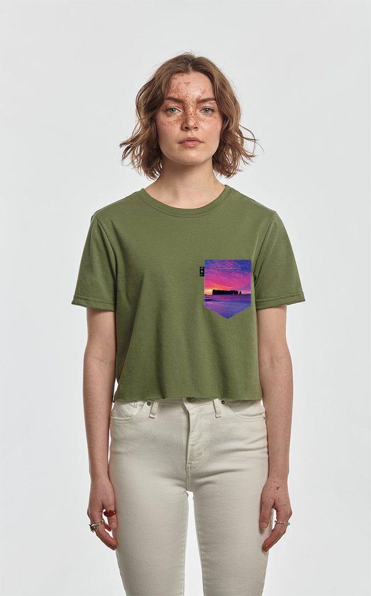 Pierre Trouée pocket crop top t-shirt