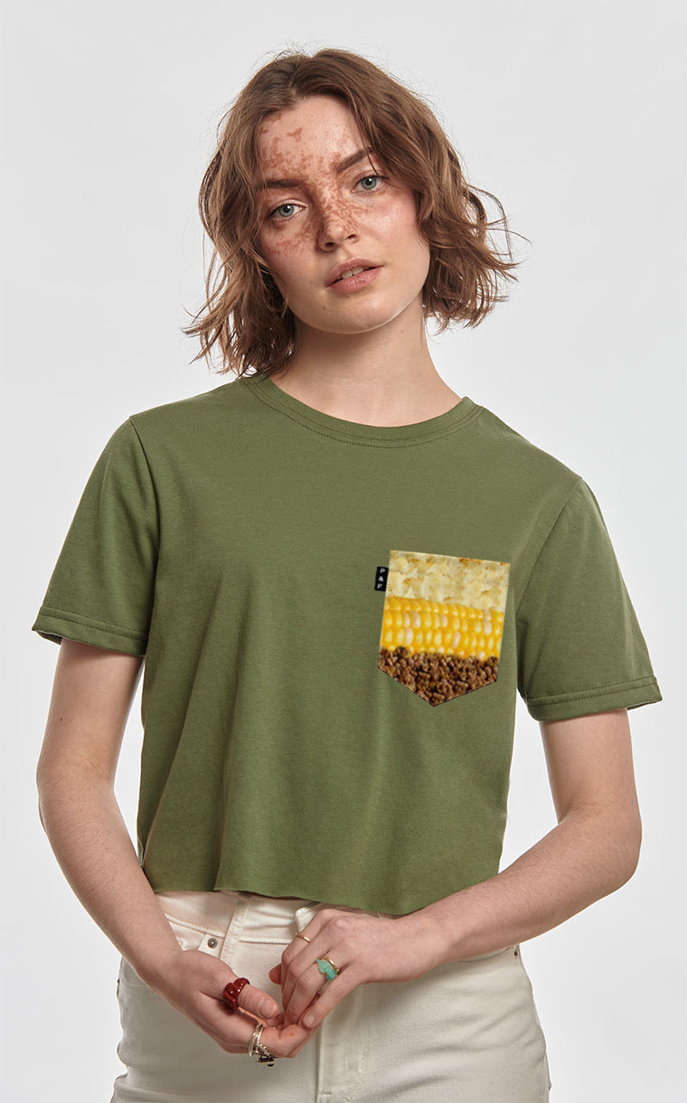 T-shirt « crop top » à poche Steak Blé d'Inde patate