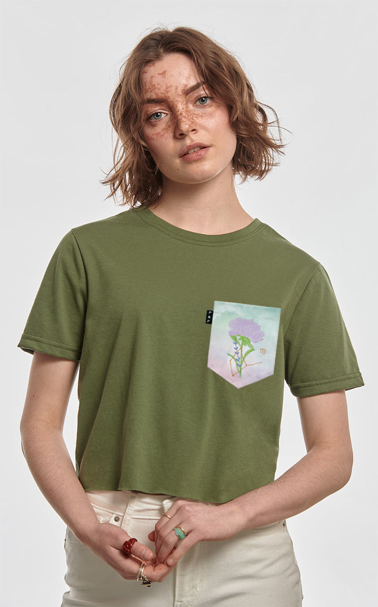 T-shirt « crop top » à poche Vierginie Coud Ça!