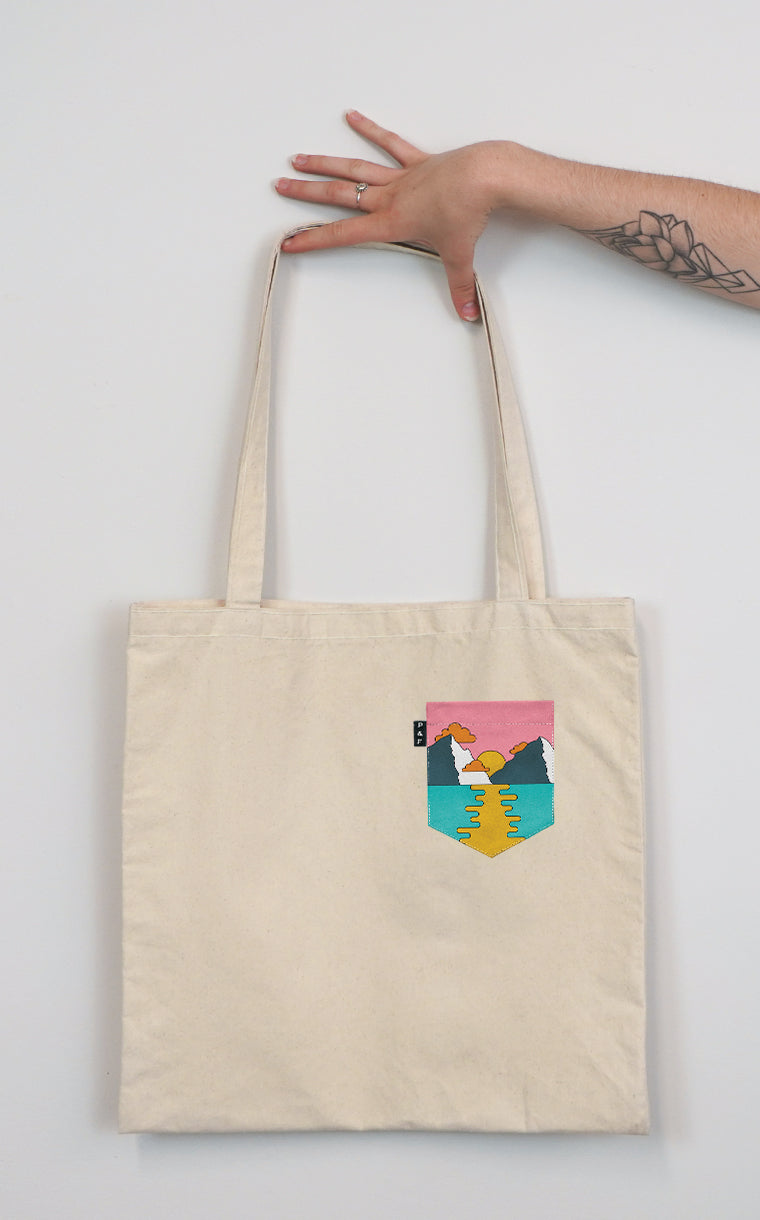 Tote Bag à poche pour accessoire avec poche Dans la vallée (oh oh) ^ 