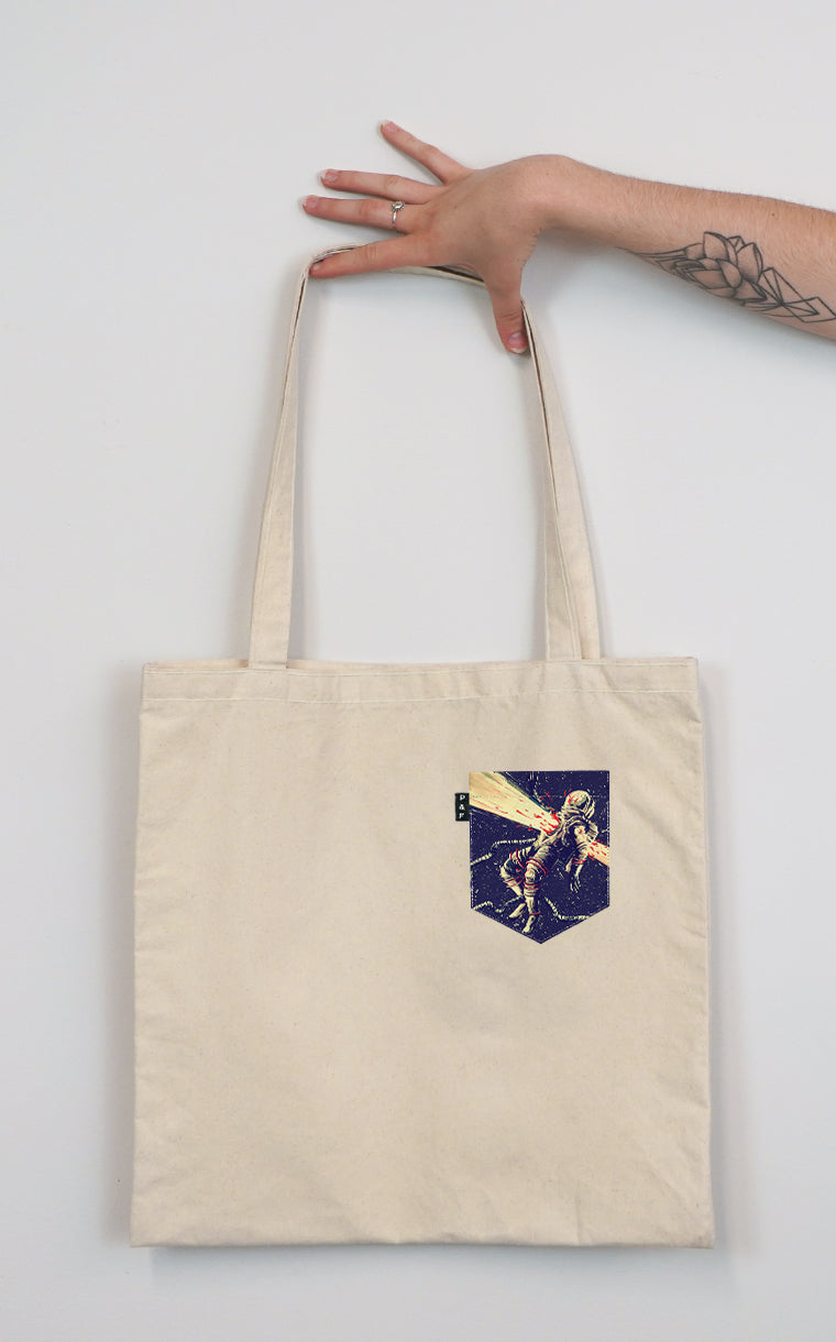 Tote Bag à poche pour accessoire avec poche Qu'espace ^ 