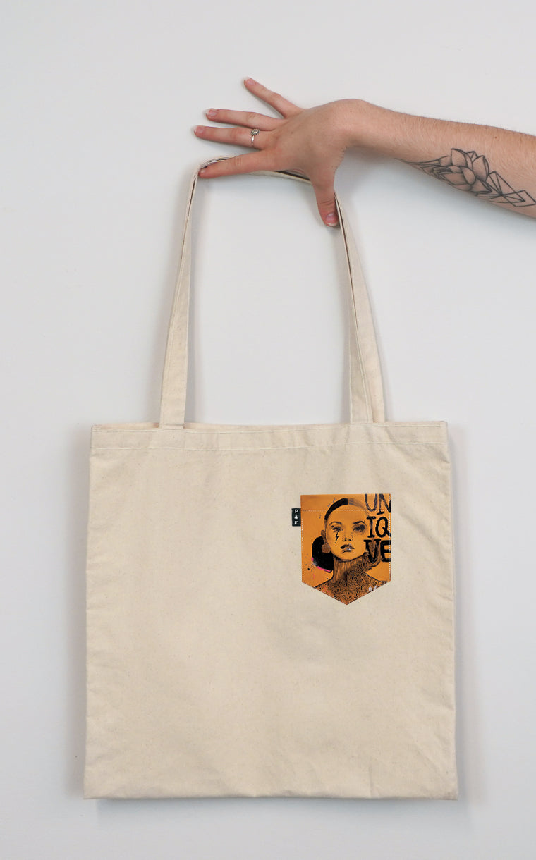 Tote Bag à poche pour accessoire avec poche Unique ^ 