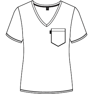 Pocketless Fitted V-Neck T-shirt