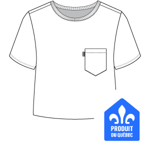 T-shirt « crop top » à poche M. Laflamme