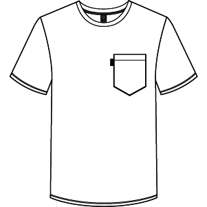 T-shirt Col V semi-ajusté fait au Québec à poche Poche Mystère